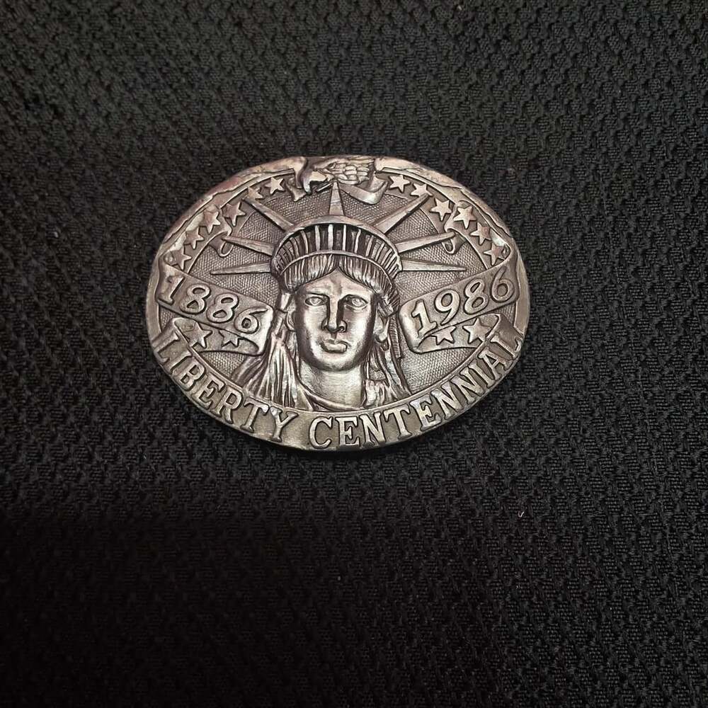 Benedictine Norman Rockwell Liberty Centennial 1986 Belt Buckle